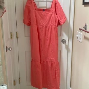Old Navy, NWT, peasant sundress, L Tall, coral